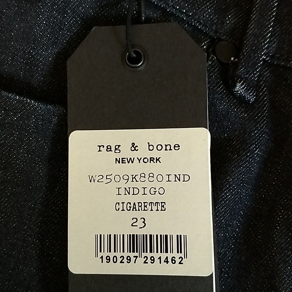 Rag & Bone New York Indigo Cigarette Jeans size 23 - Picture 6 of 6